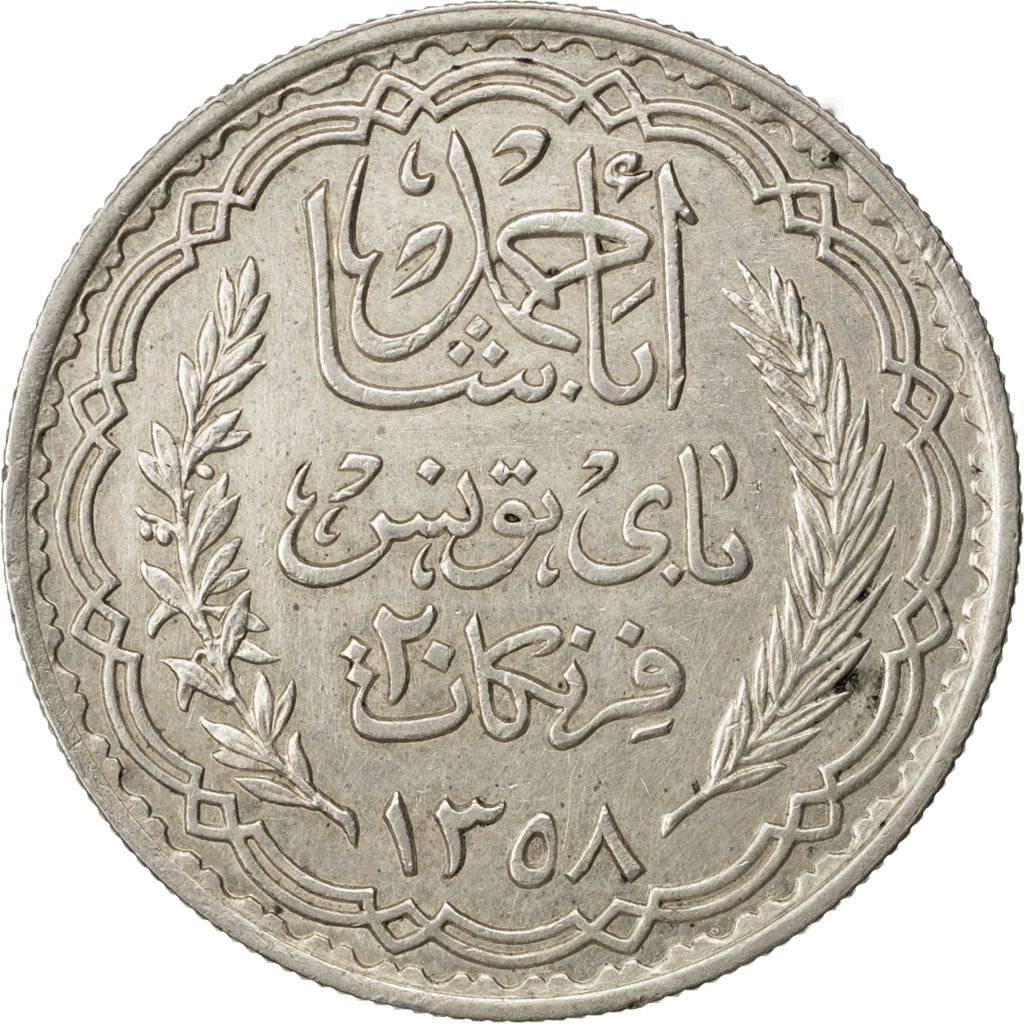 Tunisie, Ahmed Bey, 20Francs