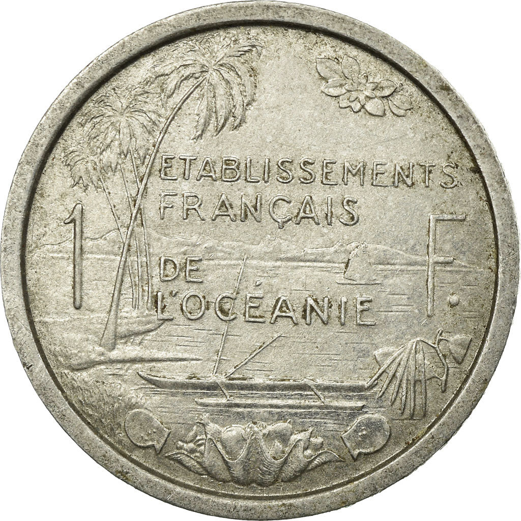 Coin, FRENCH OCEANIA, Franc, 1949, Paris, VF(30-35), Aluminum, KM:2