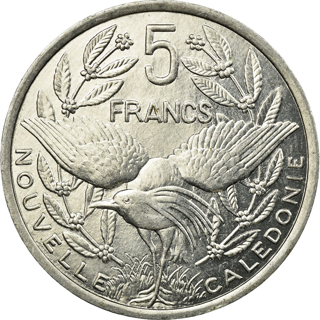 Coin, New Caledonia, 5 Francs, 2000, Paris, AU(55-58), Aluminum, KM:16