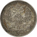 RUSSIA, 20 Kopeks, 1861, Saint-Petersburg, KM #22.2, AU(50-53), Silver, 4.10