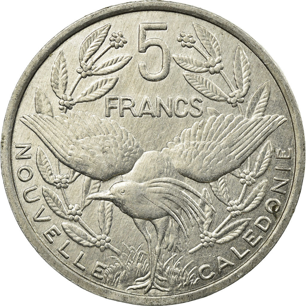 Münze, Neukaledonien, 5 Francs, 1999, Paris, SS, Aluminium, KM:16