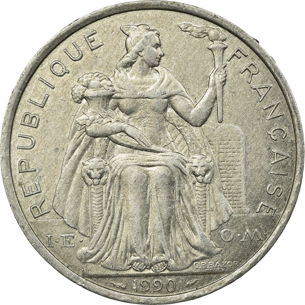 Monnaie, Nouvelle-Calédonie, 5 Francs, 1990, Paris, TTB, Aluminium, KM:16