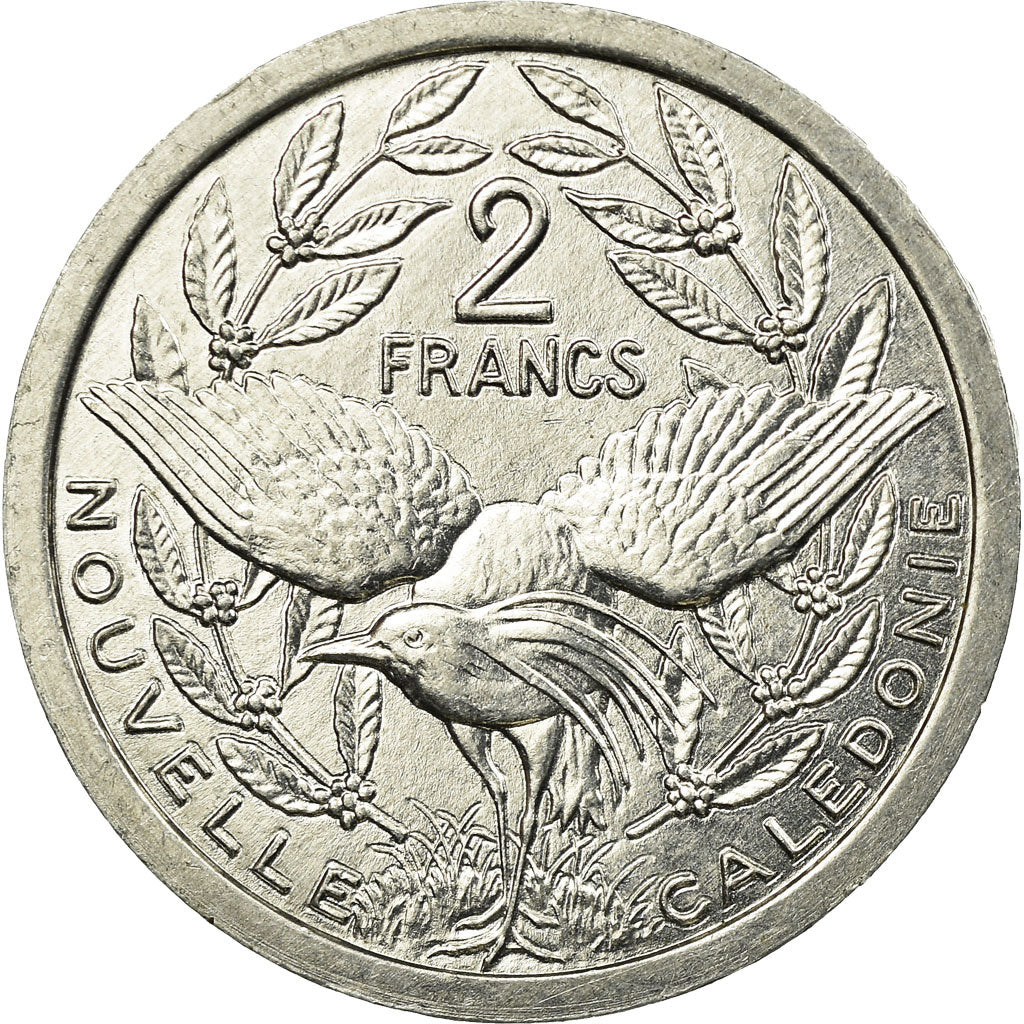 Coin, New Caledonia, 2 Francs, 2000, Paris, AU(55-58), Aluminum, KM:14