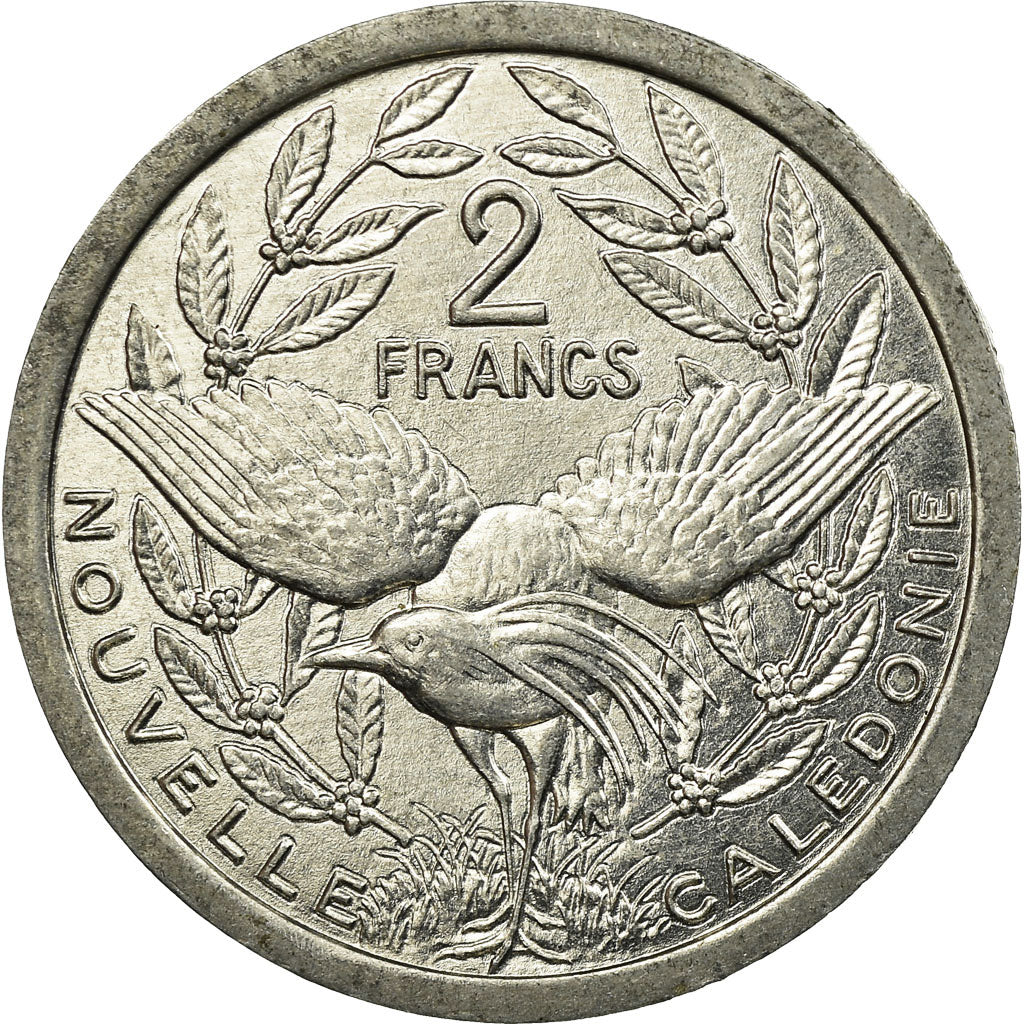 Coin, New Caledonia, 2 Francs, 2000, Paris, EF(40-45), Aluminum, KM:14