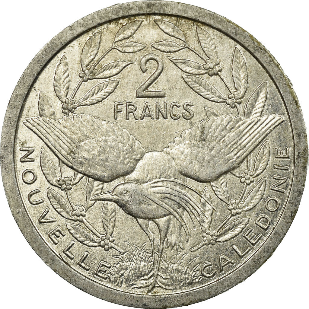 Münze, Neukaledonien, 2 Francs, 1989, Paris, SS, Aluminium, KM:14