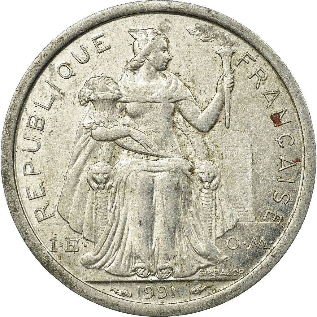 Monnaie, Nouvelle-Calédonie, Franc, 1991, Paris, TTB, Aluminium, KM:10
