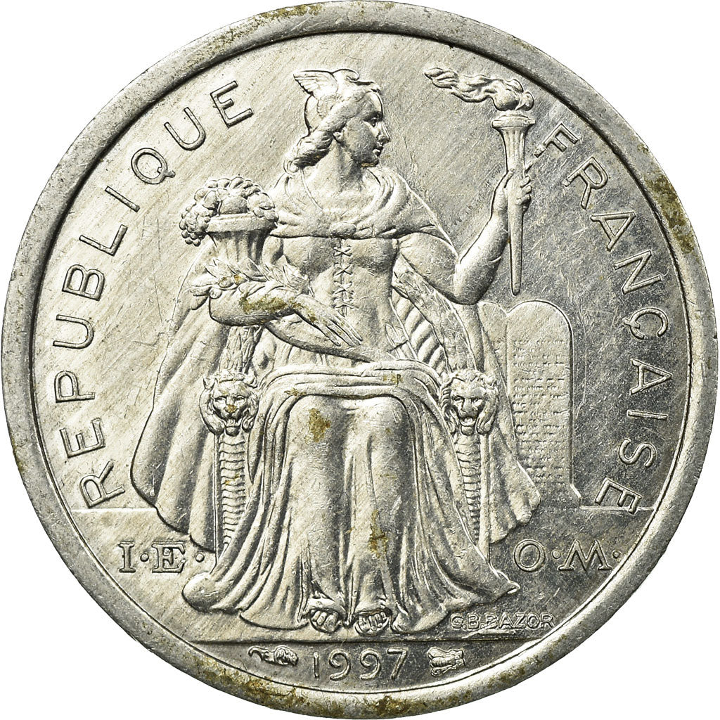 Coin, New Caledonia, Franc, 1997, Paris, EF(40-45), Aluminum, KM:10