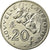 Münze, Neukaledonien, 20 Francs, 1991, Paris, SS, Nickel, KM:12