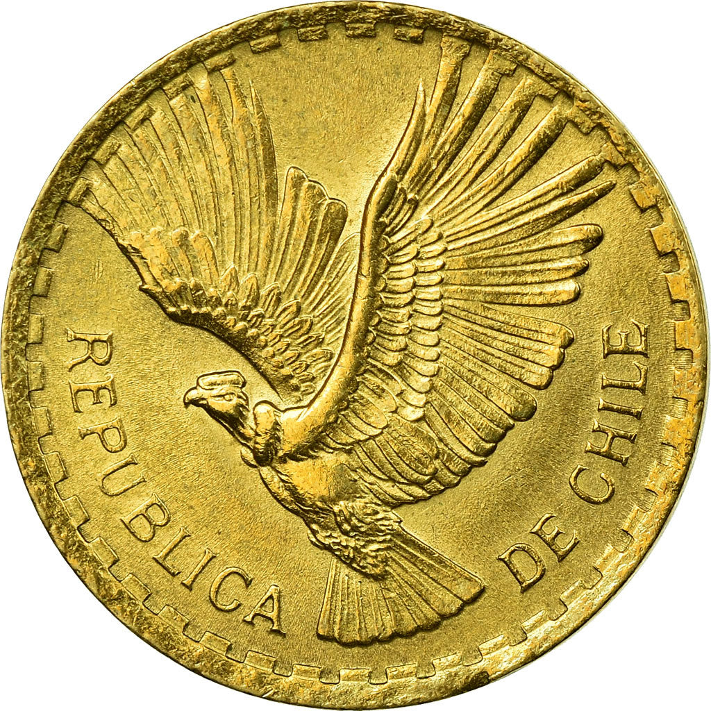 Coin, Chile, 2 Centesimos, 1965, Santiago, AU(55-58), Aluminum-Bronze, KM:193