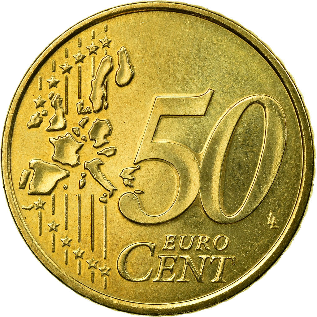 Monaco, 50 Euro Cent, Sceau des Grimaldi, 2002, SPL-, Ottone, Gadoury:MC177