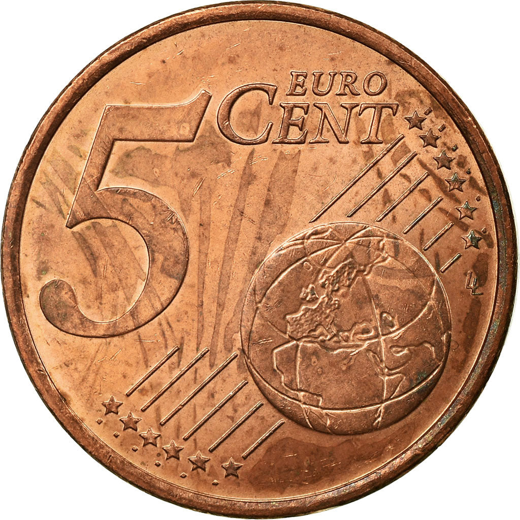 Monaco, 5 Euro Cent, ARMES des GRIMALDI, 2001, EF(40-45), Copper Plated Steel