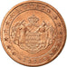Monaco, 2 Euro Cent, ARMES des GRIMALDI, 2001, EF(40-45), Copper Plated Steel