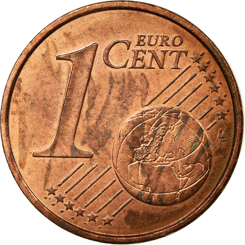 Monaco, Euro Cent, ARMES des GRIMALDI, 2001, EF(40-45), Copper Plated Steel