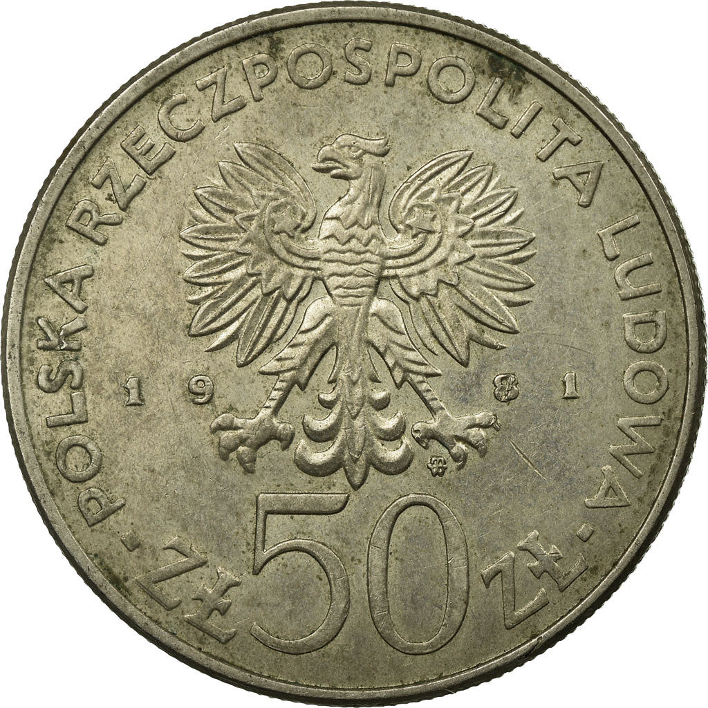 Coin, Poland, General Broni Wladyslaw, 50 Zlotych, 1981, Warsaw, VF(30-35)