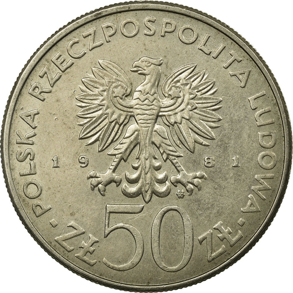 Coin, Poland, General Broni Wladyslaw, 50 Zlotych, 1981, Warsaw, EF(40-45)