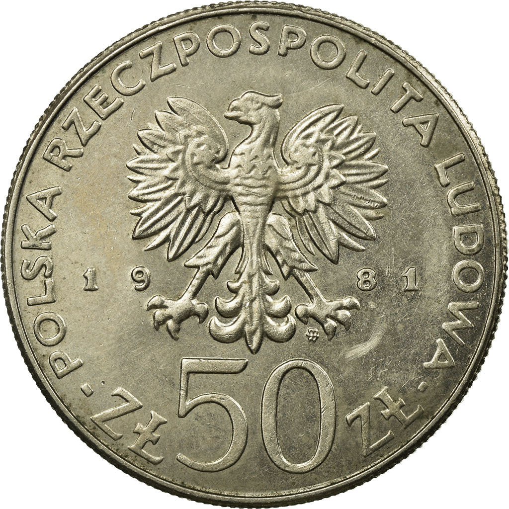 Coin, Poland, Head of King Wladyslaw I Herman, 50 Zlotych, 1981, Warsaw