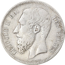 Coin, Belgium, Leopold II, 2 Francs, 2 Frank, 1868, VF(30-35), Silver, KM:30.1