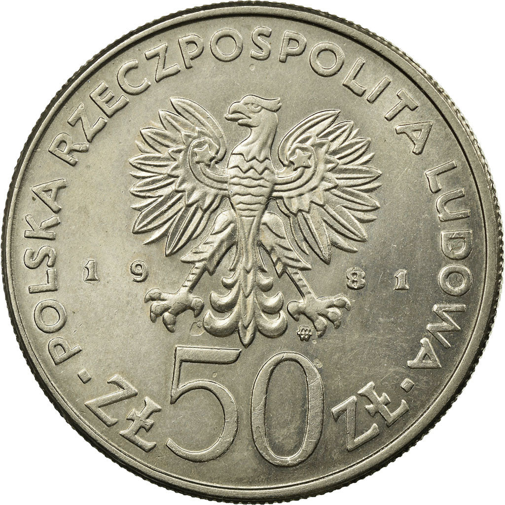Monnaie, Pologne, King Boleslaw II, 50 Zlotych, 1981, Warsaw, TTB
