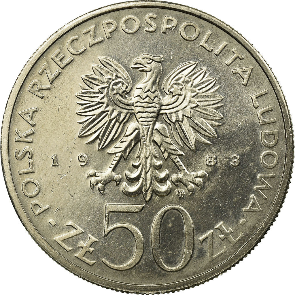 Münze, Polen, 150th Anniversary of Great Theater, 50 Zlotych, 1983, Warsaw