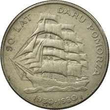 Coin, Poland, 50th Anniversary - Training Ship Daru Pomorza, 20 Zlotych, 1980