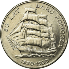 Coin, Poland, 50th Anniversary - Training Ship Daru Pomorza, 20 Zlotych, 1980