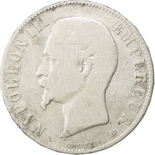 FRANCE, Napoléon III, 5 Francs, 1855, Strasbourg, KM #782.2, F(12-15), Silver, G