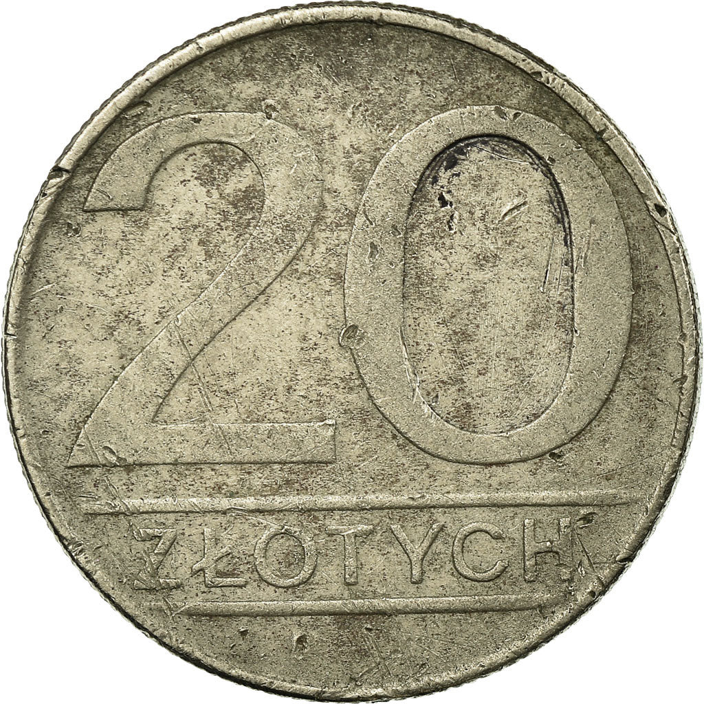 Coin, Poland, 20 Zlotych, 1987, Warsaw, VF(20-25), Copper-nickel, KM:153.1