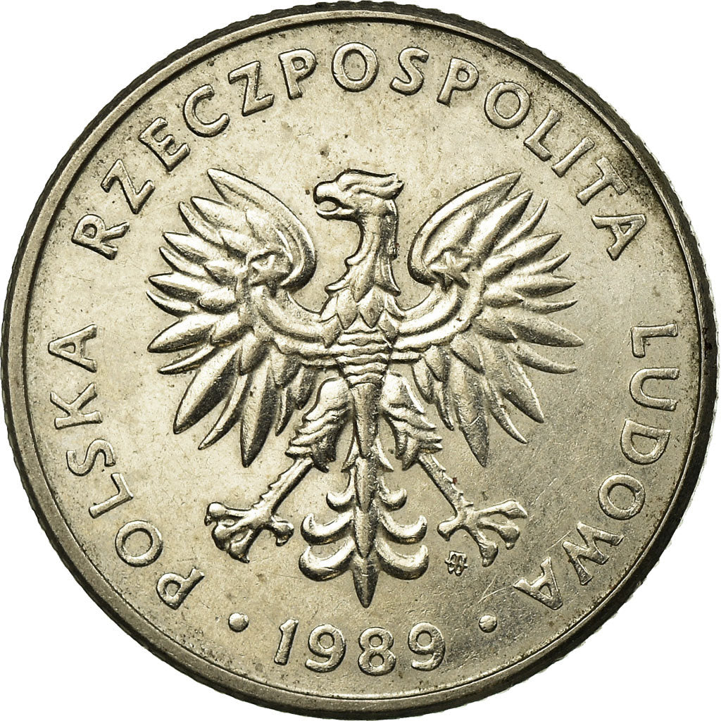 Coin, Poland, 20 Zlotych, 1989, Warsaw, VF(20-25), Copper-nickel, KM:153.2