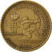 MONACO, Franc, 1924, Poissy, KM #111, EF(40-45), Aluminum-Bronze, Gadoury #127,.