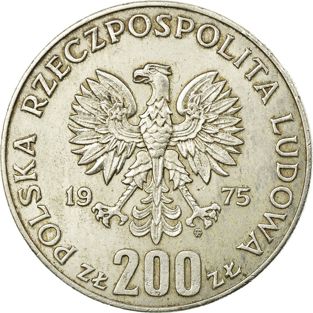 Münze, Polen, 30th Anniversary - Victory Over Fascism, 200 Zlotych, 1975