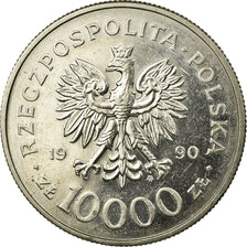 Coin, Poland, 10th Anniversary of Solidarity, 10000 Zlotych, 1990, Warsaw