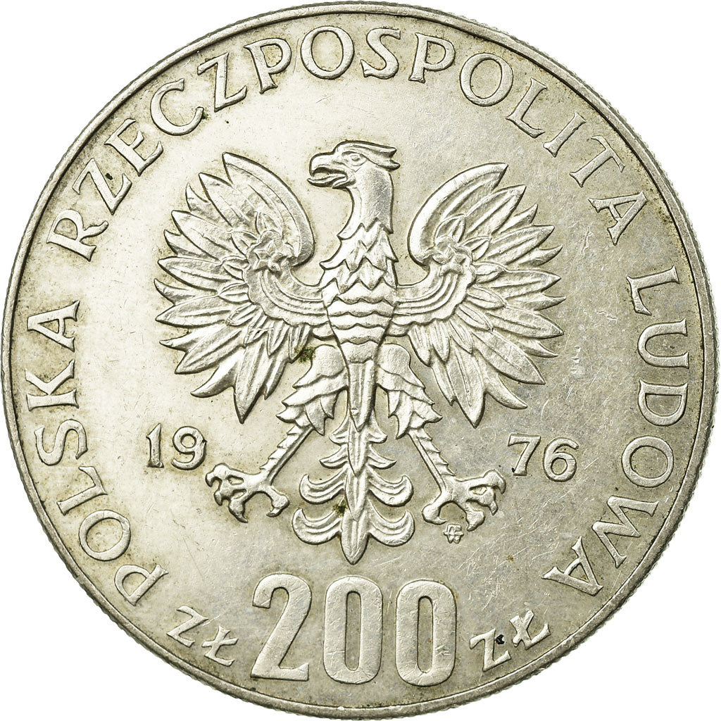Moneta, Polonia, XXI Olympics, 200 Zlotych, 1976, Warsaw, BB, Argento, KM:86