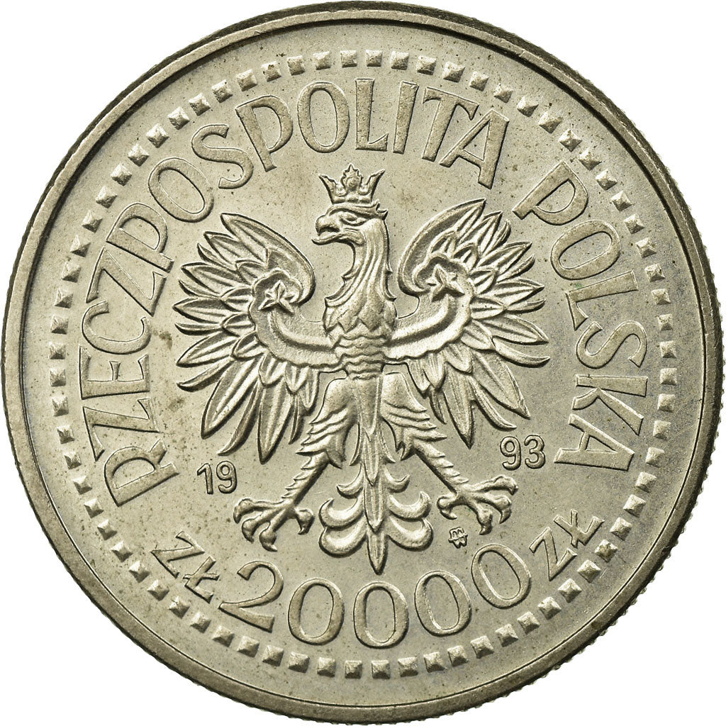 Monnaie, Pologne, Kazimierz IV, 20000 Zlotych, 1993, Warsaw, TTB, Copper-nickel