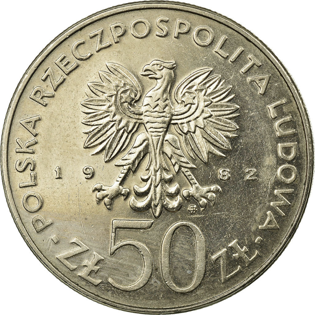 Coin, Poland, King Boleslaw III Krzywousty, 50 Zlotych, 1982, Warsaw, EF(40-45)