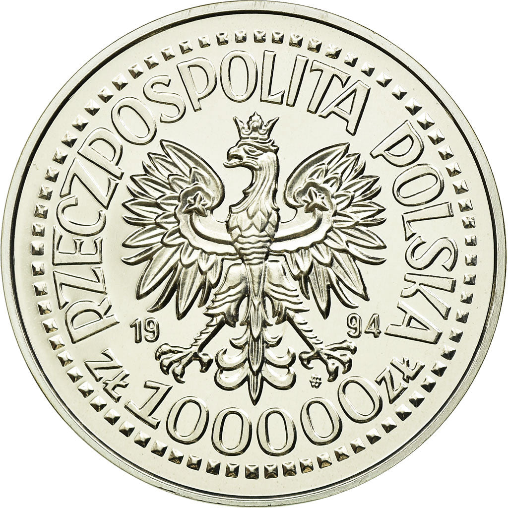 Munten, Polen, Warsaw Uprising, 100000 Zlotych, 1994, Kremnica, UNC-, Zilver