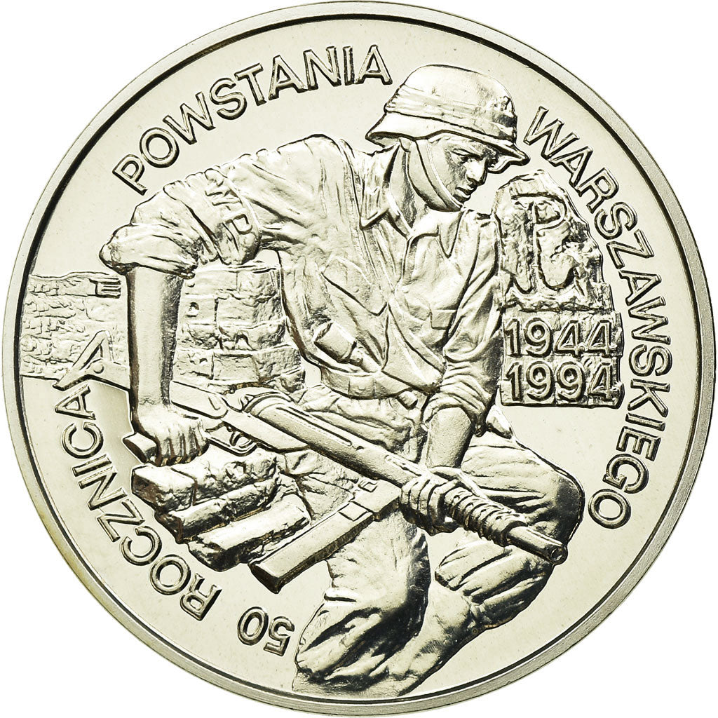 Coin, Poland, Warsaw Uprising, 100000 Zlotych, 1994, Kremnica, MS(63), Silver