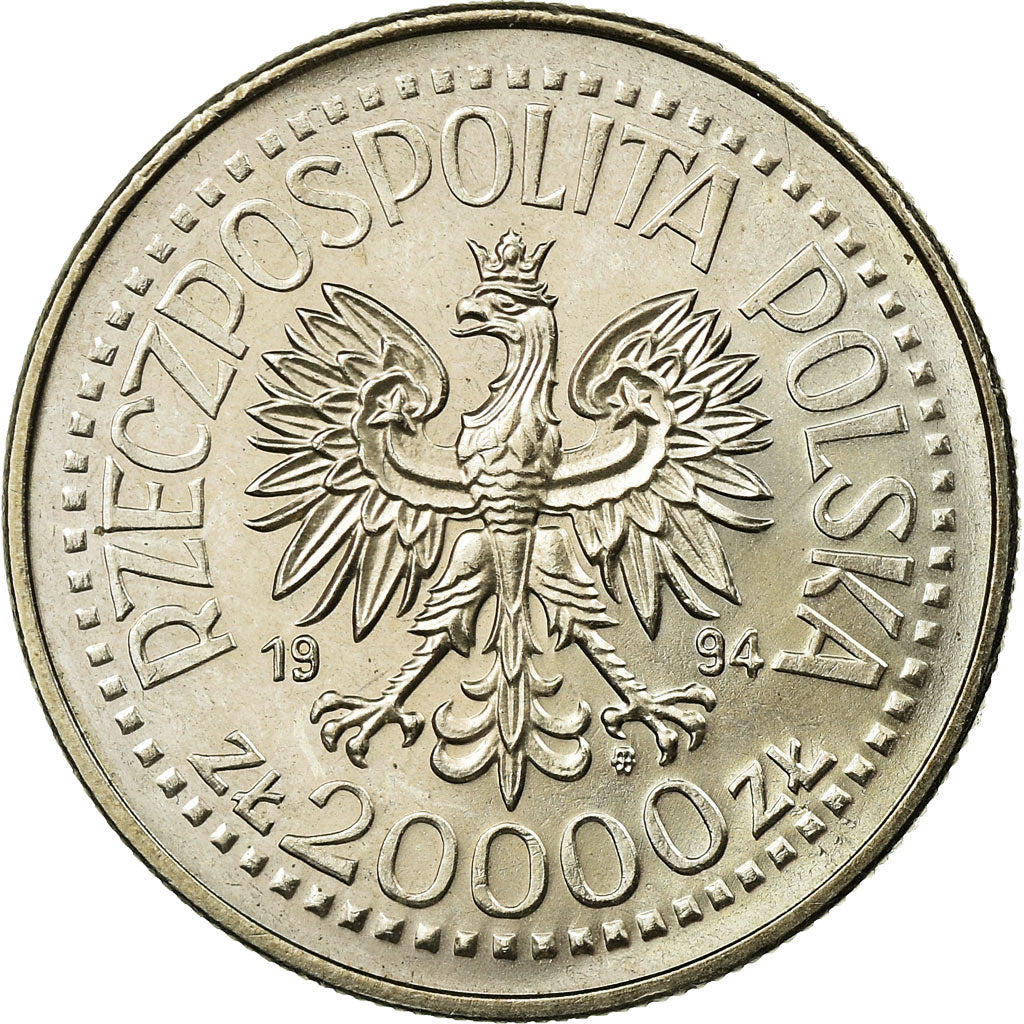 Coin, Poland, 75th Anniversary - Disabled Association, 20000 Zlotych, 1994