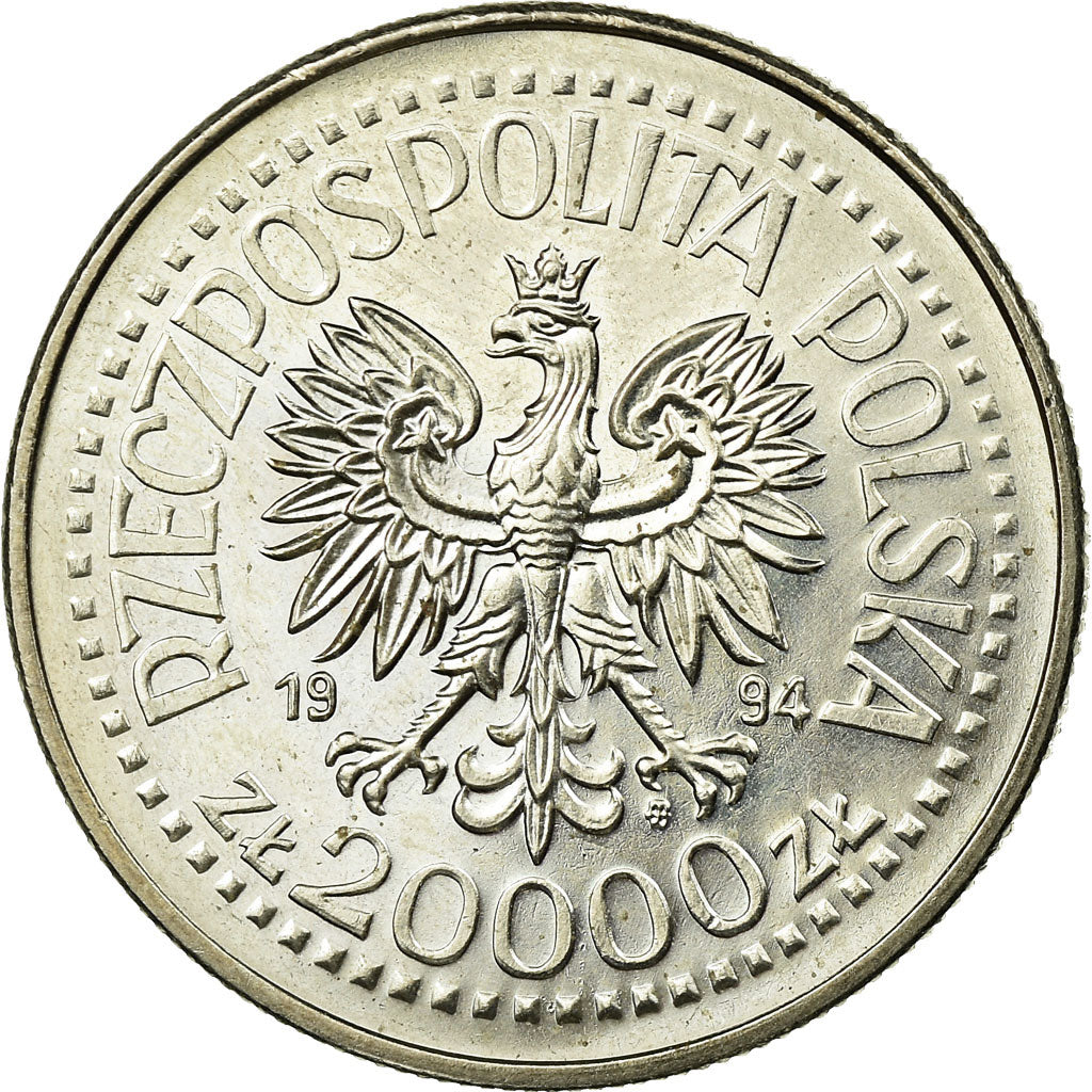 Coin, Poland, 75th Anniversary - Disabled Association, 20000 Zlotych, 1994