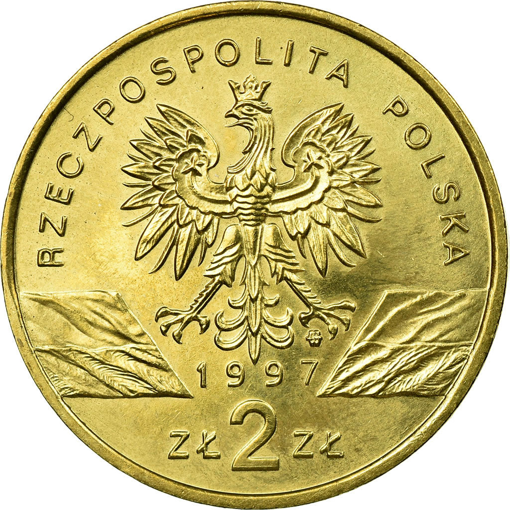 Moneta, Polonia, Jelonek Rogacz - Lucanus cervus., 2 Zlote, 1997, Warsaw, BB