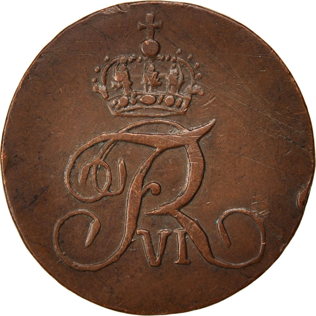 NORWAY, 2 Skilling, 1810, KM #280.1, EF(40-45), Copper, 8.25