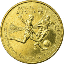 Coin, Poland, World Cup Soccer Games, 2 Zlote, 2002, Warsaw, EF(40-45), Brass