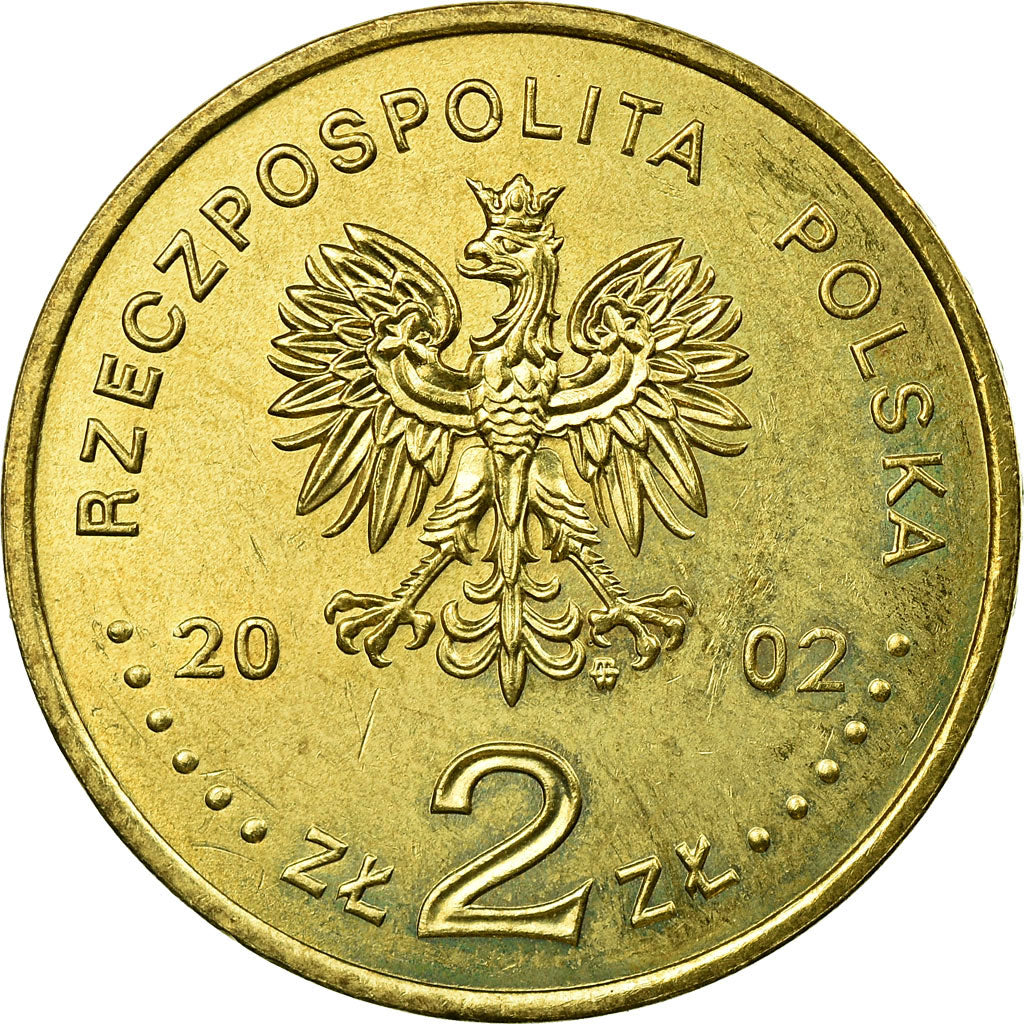 Münze, Polen, Gen. Wladyslaw Anders, 2 Zlote, 2002, Warsaw, SS, Messing, KM:440