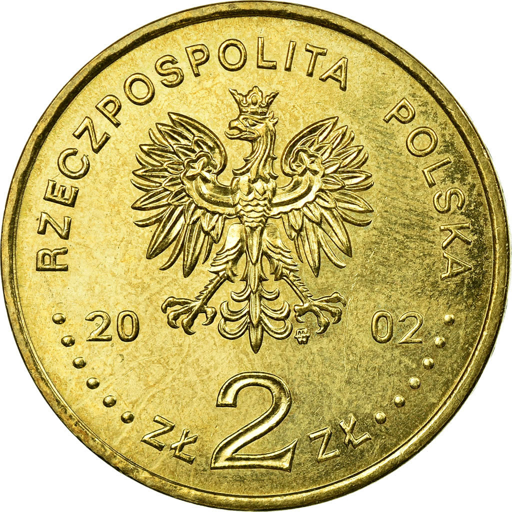 Coin, Poland, Malbork Castle, 2 Zlote, 2002, Warsaw, EF(40-45), Brass, KM:443