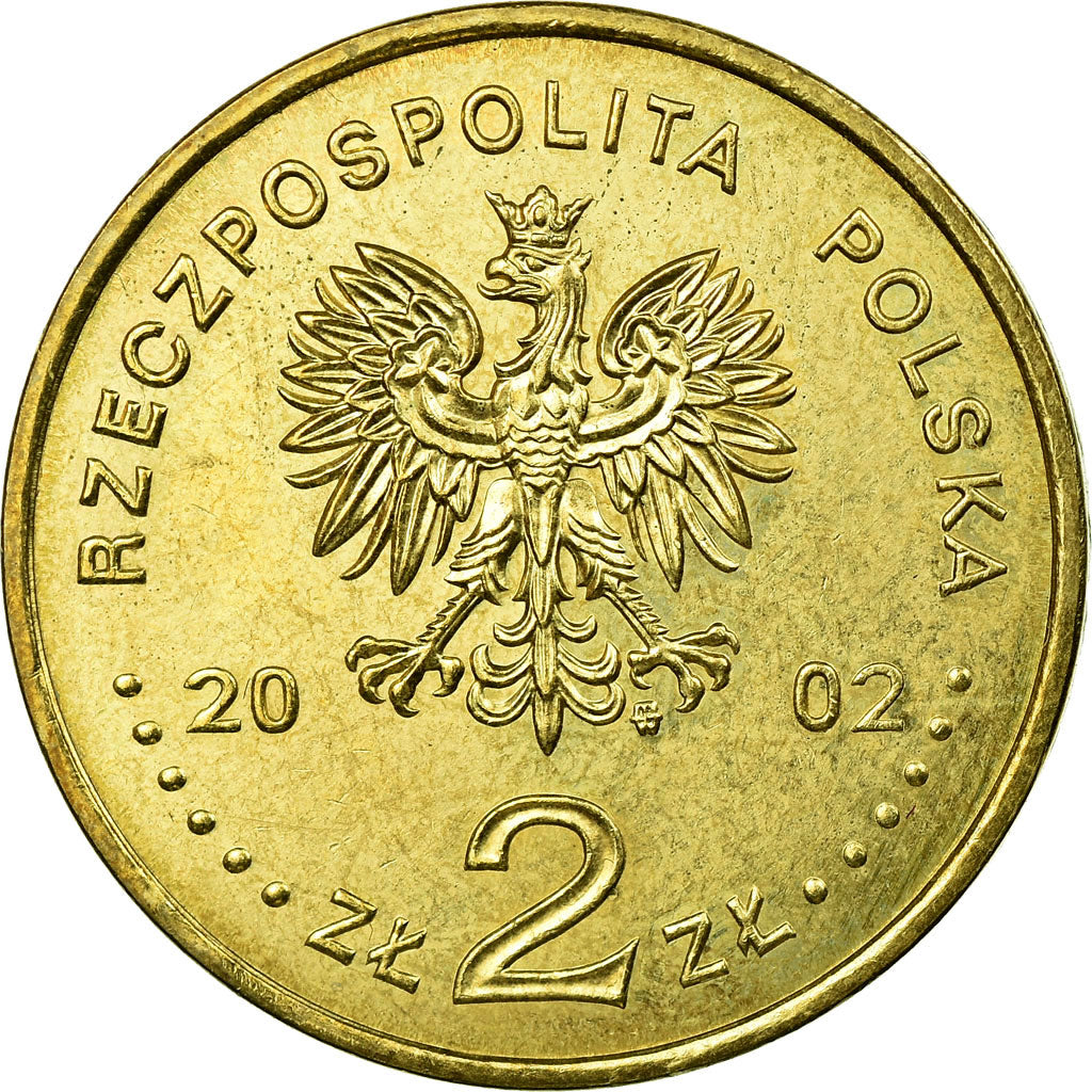 Coin, Poland, Malbork Castle, 2 Zlote, 2002, Warsaw, EF(40-45), Brass, KM:443