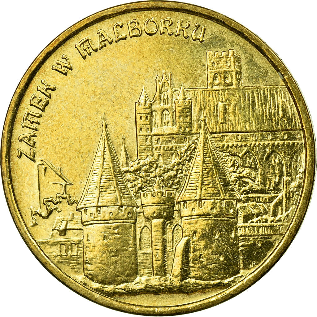 Coin, Poland, Malbork Castle, 2 Zlote, 2002, Warsaw, EF(40-45), Brass, KM:443
