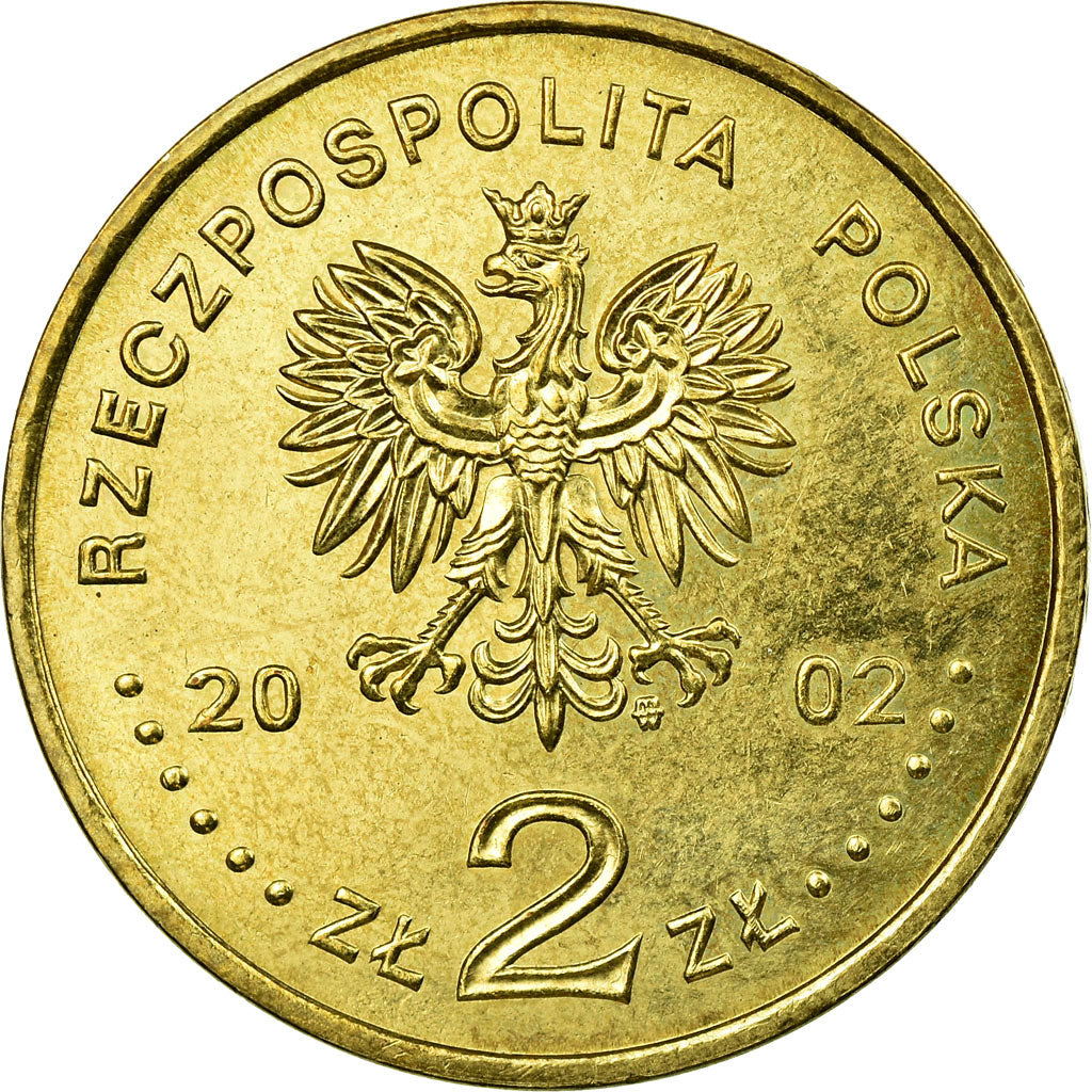 Coin, Poland, Malbork Castle, 2 Zlote, 2002, Warsaw, EF(40-45), Brass, KM:443