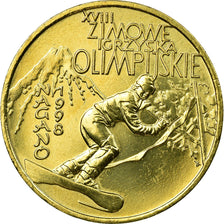 Münze, Polen, Nagano Olympics, 2 Zlote, 1998, Warsaw, SS, Messing, KM:335