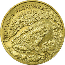 Coin, Poland, Toad, 2 Zlote, 1998, Warsaw, EF(40-45), Brass, KM:340