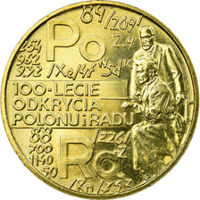 Monnaie, Pologne, Discovery of Radium and Polomium, 2 Zlote, 1998, Warsaw, TTB