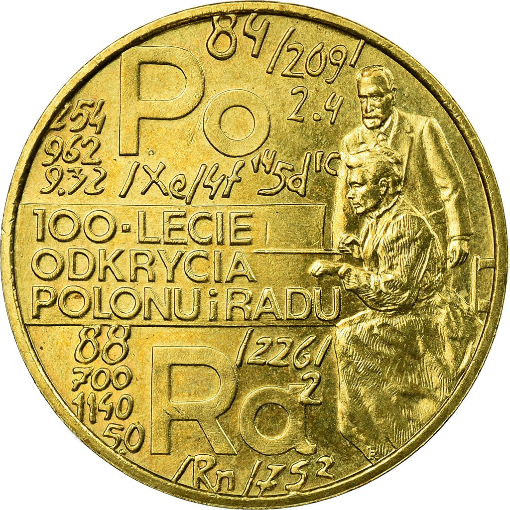 Monnaie, Pologne, Discovery of Radium and Polomium, 2 Zlote, 1998, Warsaw, TTB